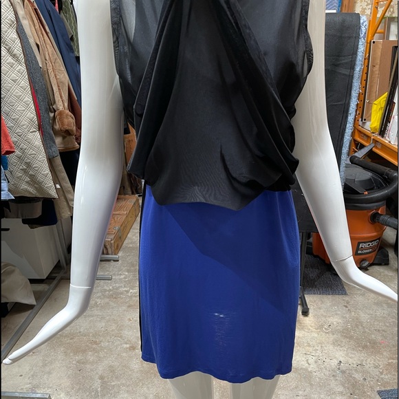 ASOS Black sheer top with black & blue undercover - Picture 6 of 8